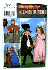 Medieval Knight Renaissance Princess Boys Girls Size 3 4 5 6 7 8 Simplicity 5883 - Picture 1 of 5