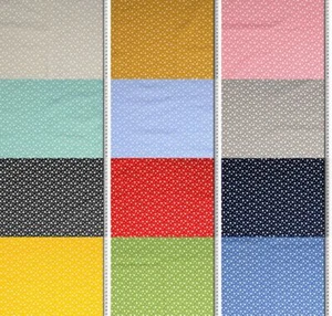 kleine weiße Sterne Baumwolle Meterware Webware 12 Farben - Bild 1 von 13