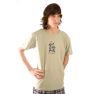 Camiseta Life is Good -Pequeña- Para Hombres Wasabi Verde Jake Barbacoa Trituradora Aire Libre Nueva con Etiquetas Camiseta - Imagen 1 de 3