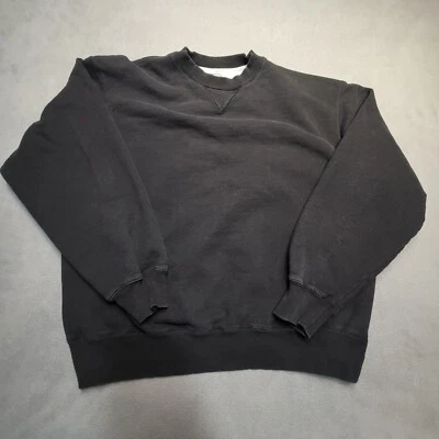 Champion Silver Tag Sweatshirt Mens L Black Y2K Pullover Long Sleeve Crew Neck - Изображение 1 из 4