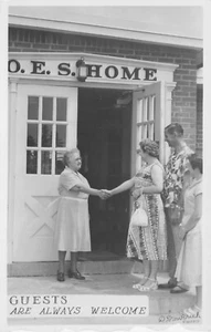 O.E.S Home Guest Are Always Welcome Mt.Vernon,OH Vtg 1950's RPPC Postcard - Picture 1 of 2