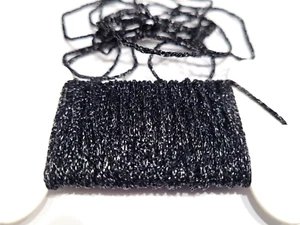 METALIC ROUND DIAMOND BRAID - BLACK - 1mm - Fly Tying Materials - 15ft (5 yds) - Picture 1 of 3