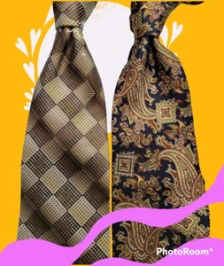 LOT OF 2 ITALIAN DESIGNER'S NECKTIES, AMHERST, AND LORENZO, NWOT $130 - Picture 1 of 6