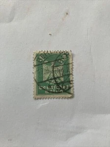 Rare 1920s German Empire Stamp 5 Pf Green - Picture 1 of 2