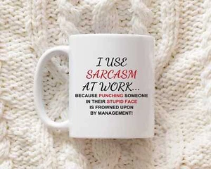 Tasse I Use Sarkasmus at Work - Lustiges Bürogeschenk für Kollegen & Arbeitshumor - Bild 1 von 4