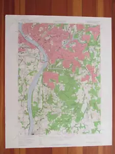 Springfield South Massachusetts 1960 Original Vintage USGS Mapa Topo - Imagen 1 de 1