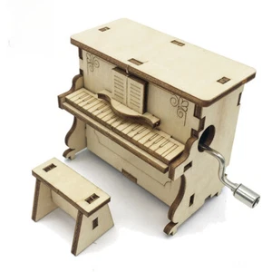 3D Puzzle Spielzeug Holz DIY Spieluhr Weihnachtskarussell Geburtstagsgeschenke Kinder - Bild 1 von 6