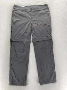 Columbia Convertible Hiking Pants Women's 16 Gray Stretch Cargo Travel Outdoors - Picture 1 of 13