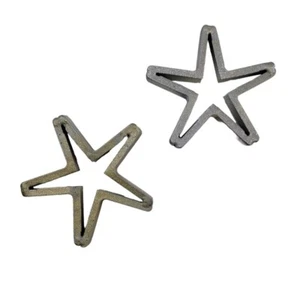 Metal Welded Painted Stars Set of Two Handmade Homemade Gift - Picture 1 of 11