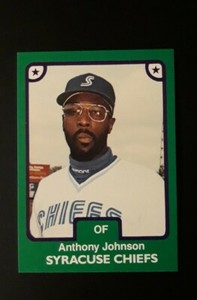 1984 SYRACUSE CHIEFS TCMA CARD # 7 ANTHONY JOHNSON SINGLE CARD
