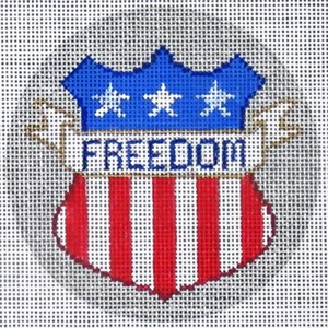Needlepoint Handpainted Amanda Lawford Freedom 4" - Picture 1 of 1
