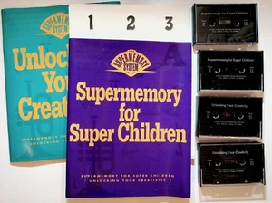 Super Memory System For Children Unlock Creativity 4-Cassette Tape & 2 Books - Picture 1 of 18