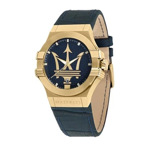 Maserati Potenza – Orologio Uomo Blu Oro Cinturino Pelle (R8851108035) - Imagen 1 de 8