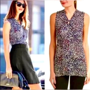 CAbi 3242 Bowie Tunic Tank Top Black Multi Skin Osaka Nights Size Medium - Picture 1 of 11