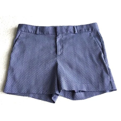 Banana Republic Shorts Women's Size 8 Blue Print Mid Rise Pockets - Image 1 of 4