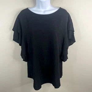 Chico's Damen Flatterärmel Tunika Top Neu mit Etikett Größe 0 Small Neutral Capsule Reise - Bild 1 von 7