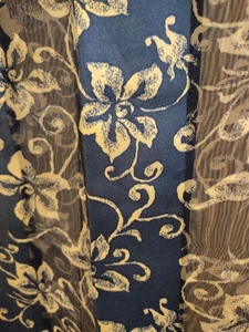 Vintage Semi Sheer and Sation Multi Colored Oblong 11"x55" Scarf - Picture 1 of 19