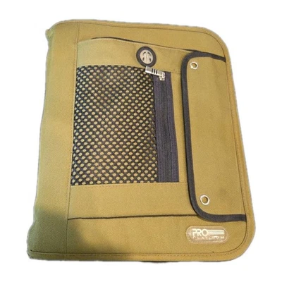 Carpeta de lona con cremallera Pen-Tab Pro platino 3 anillos, carpeta de 4 archivos Foto 1 de 4