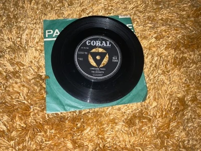 CRICKETS It's So Easy / Lonesome Tears ROCKIN' 1958 TRI Coral Q72343 very good p - Image 1 of 2