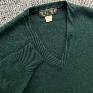 Suéter Deep River Para Hombre Extra Grande Verde 100% Cachemira Cuello en V Pullover Clásico - Imagen 1 de 14