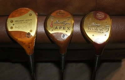 Persimmon Woods *Driver *4 wood & *5 wood Silver Scott , Ben Hogan, Palmer - Image 1 of 4