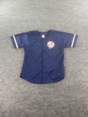 Camiseta Vintage Derek Jeter Masculina Grande 14-16 Blue Team New York Yankees MLB Y2k - Imagem 1 de 4