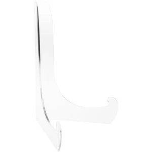 Caballete angular acrílico transparente Plymor con repisas de soporte poco profundas, 15"H x 10,75"W x 9"D - Imagen 1 de 2