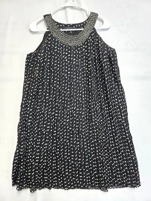 VESTIDO MUJER VERTOGO NEGRO/BLANCO SIN MANGAS FORRADO CON CUELLO JOYA EN PEQUEÑO Foto 1 de 3