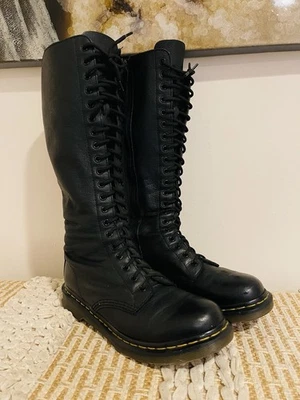 Women’s Doc Marten 1B60 Bex Pisa Leather Knee High Goth Punk Tall Boots Size 9 - Image 1 of 4