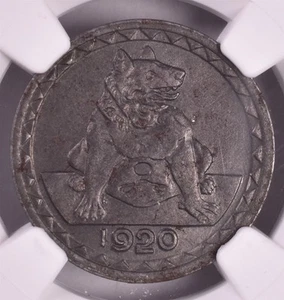 1920 Notgeld Germany 25P Aachen Lamb 1.5 Iron - NGC MS62 - Picture 1 of 3