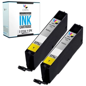Cartuchos de tinta amarilla CMYi 2PK CLI-271XL para Canon PIXMA TS5020 TS8020 TS9020 - Imagen 1 de 7