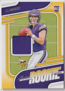 2024 Absolute J.J. McCarthy Rookie Materials Jersey Relic RC Vikings DC-JMY - Picture 1 of 2