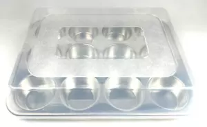 Nordic Ware Naturals 12 Cavidades Muffin/Cupcakes Sartén con Tapa de Cúpula Alta - Imagen 1 de 3