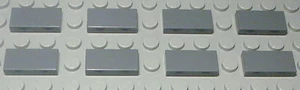 LEGO Piastrella 1x2 New Grigio Scuro 8 Pezzo (839) - Picture 1 of 1