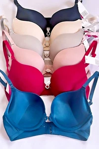 Lot 6 Extreme Push Up Bra Add 2 Cup Size Push Up Bra Padded Sexy Lace Bras 34C - Picture 1 of 11