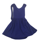 Maria Casero Womens Size 10 S Blue Sleeveless Peplum Cross Back Top Shirt Nwot