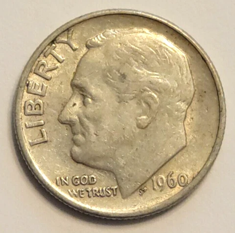 1960 Roosevelt Silver Dime 90% Junk Constitutional Free Shipping B11 Cover
