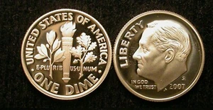 2007 S  Proof  Roosevelt Silver Dimes GEM W/ .99 Ship - Picture 1 of 1