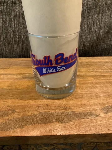 Vintage Chicago White Sox South Bend Minor League Whiskey Rock Bar Glass Cover