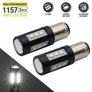 1157 High Power LED 6000K White Front Turn Signal Light Bulbs - Picture 1 of 6