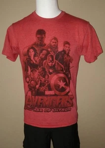 MARVEL AVENGERS RED TONE CAST MOVIE COMIC SOFT SMALL SM MENS TEE SHIRT NEW - Picture 1 of 2