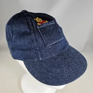Disney Winnie the Pooh In Pocket Hat Juvenile Youth Child Denim Blue Jean Cap - Picture 1 of 7