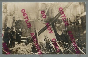 Ft. Wayne INDIANA RPPC 1908 INCENDIO rovine AVALINE HOTEL INTERNO disastro IN - Foto 1 di 2