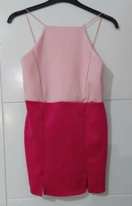 Boohoo Petite Pink Sleeveless Mini Dress Size 14 - Picture 1 of 8