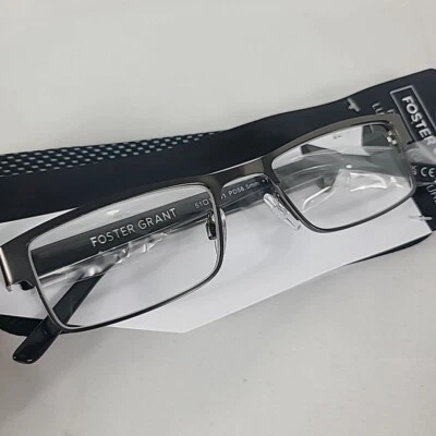NUEVAS gafas de lectura Foster Grant para hombre +1,50 Gunmetal Foto 1 de 4