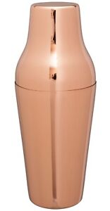 Copper Cocktail Shaker Mezclar French Style Copper Plated 2 Piece 600ml