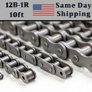 12B-1 Roller Chain 10 FT Metric Same Day Priority Shipping - Picture 1 of 4