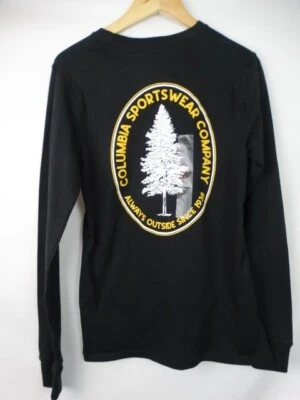 Columbia Men's Shirt Size Small Black Long Sleeve T-Shirt Top Always Outside - Image 1 of 4