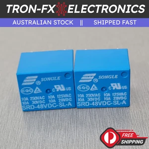 2PCS SRD-48VDC-SL-A RELAY GENERAL PURPOSE SPST 10A 48V 4 Pin - Picture 1 of 5