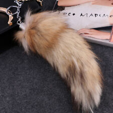 25CM Tail Fox Fur Tassel Key Ring Bag Pendant Keychain Accessories UNISEX Gift